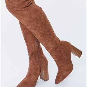 Brown Suede OTK Boots (Worn Once)